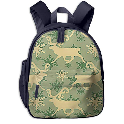 Preisvergleich Produktbild Kinderrucksack Kleinkind Jungen Mädchen Kindergartentasche Weihnachtsrotwild Schnee Backpack Schultasche Rucksack