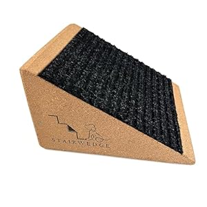 Original StairWedge™ – Ramp for Small Dogs Breeds – Carpet Surface for Dog Paws for Any Staircase – Wedge Shape Stair Ramp for Dogs and Pets – Multi-Patent Pending (1single)