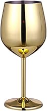 Cálice de vinho tinto de 500 ml / 17 onças Recipiente para vinho ao ar livre Taça de champanhe em aço inoxidável Taças de vinho tinto ou branco de qualidade premium Taça de vinho tinto,Copo de vinho,Taça de vinho,Recipiente de vinho,Taça de vinho branco Gold