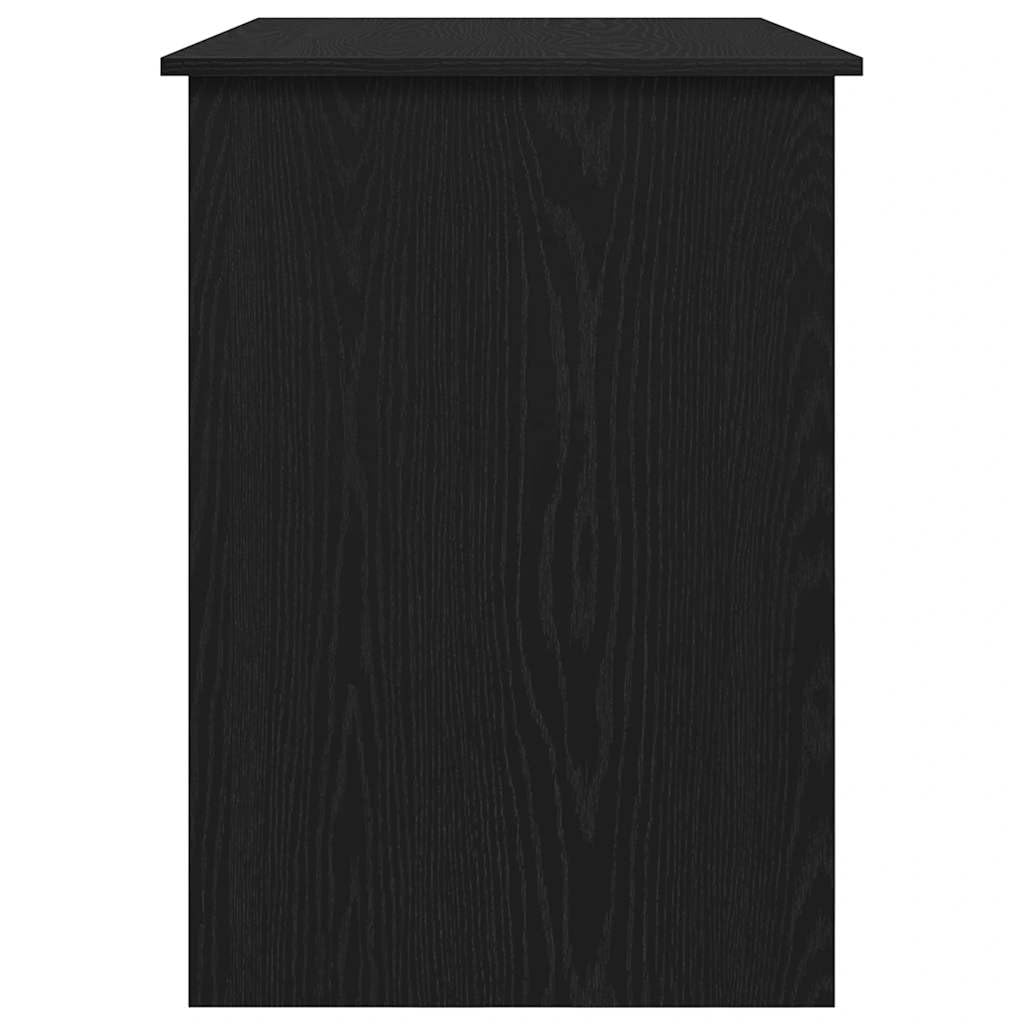 Escritorio de roble negro, 100 x 55 x 75 cm, mesa de ordenador con gran superficie de trabajo y espacio de almacenamiento para el hogar, oficina, juegos, oficina, sala de estar, dormitorio