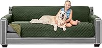 Vista 36 de Sofa Shield - Funda para sofá Loveseat con correa patentada, protector de cojines, funda reversible resistente a manchas y desgarros de perros