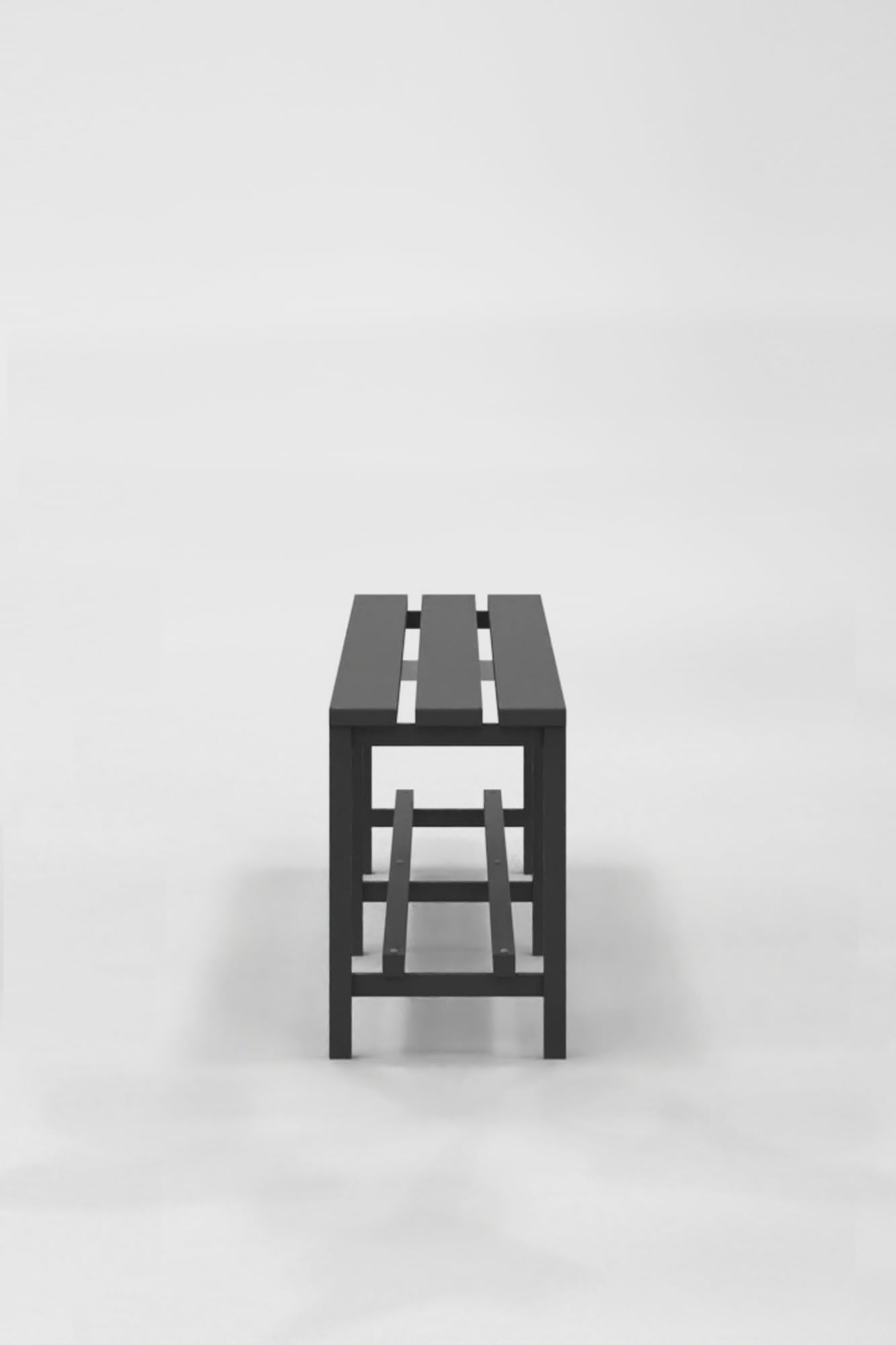 Spacio Banco Metálico Norrköping Estilo nórdico para Uso Profesional o en hogar, para vestuarios, habitación, decoración Incluso Exterior. Bancada para Personas en Acero. (1,5 Metros Negro)