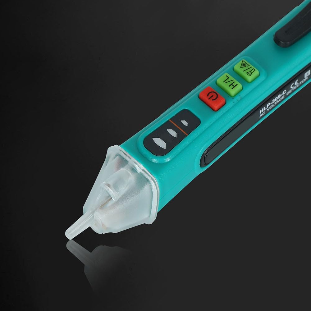 Bezdotykowy tester napięcia AC 12 V-1000 V z wyświetlaczem LED, podwójny alarm (światło/dźwięk), automatyczne wyłączanie, przenośny detektor dla elektryków