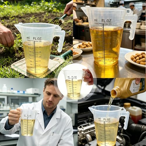 Vaso medidor de herbicida plástico 35oz con mango miniatura 7