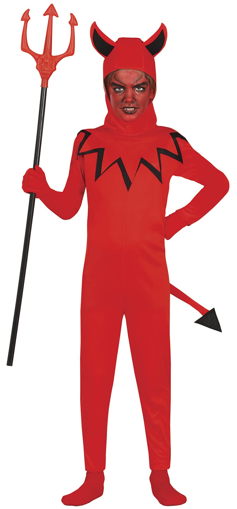 FIESTAS GUIRCA Disfraz de Diablo Fuego - Demonio Rojo - Disfraz Halloween Niño