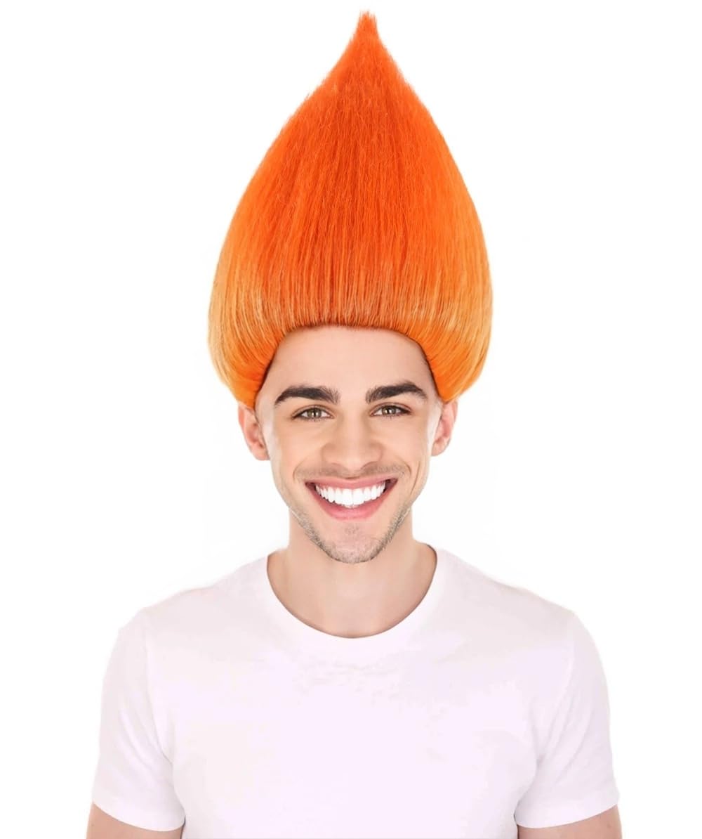 HPO Unisex Adult Troll Orange Wig