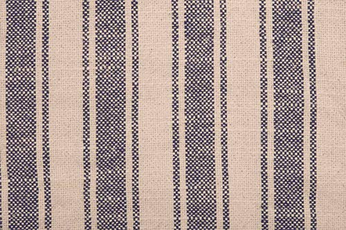 Piper Classics Market Place Blue Ticking Stripe Quilt, Luxury King, 105\" x 120\", Blue & Natural Cream Quilted Country Farmhouse Bedding - Thumbnail 5