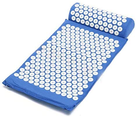 Tappetino massaggiante per agopressione, con cuscino per alleviare lo stress, il dolore, la tensione e il rilassamento del corpo (1 pz)