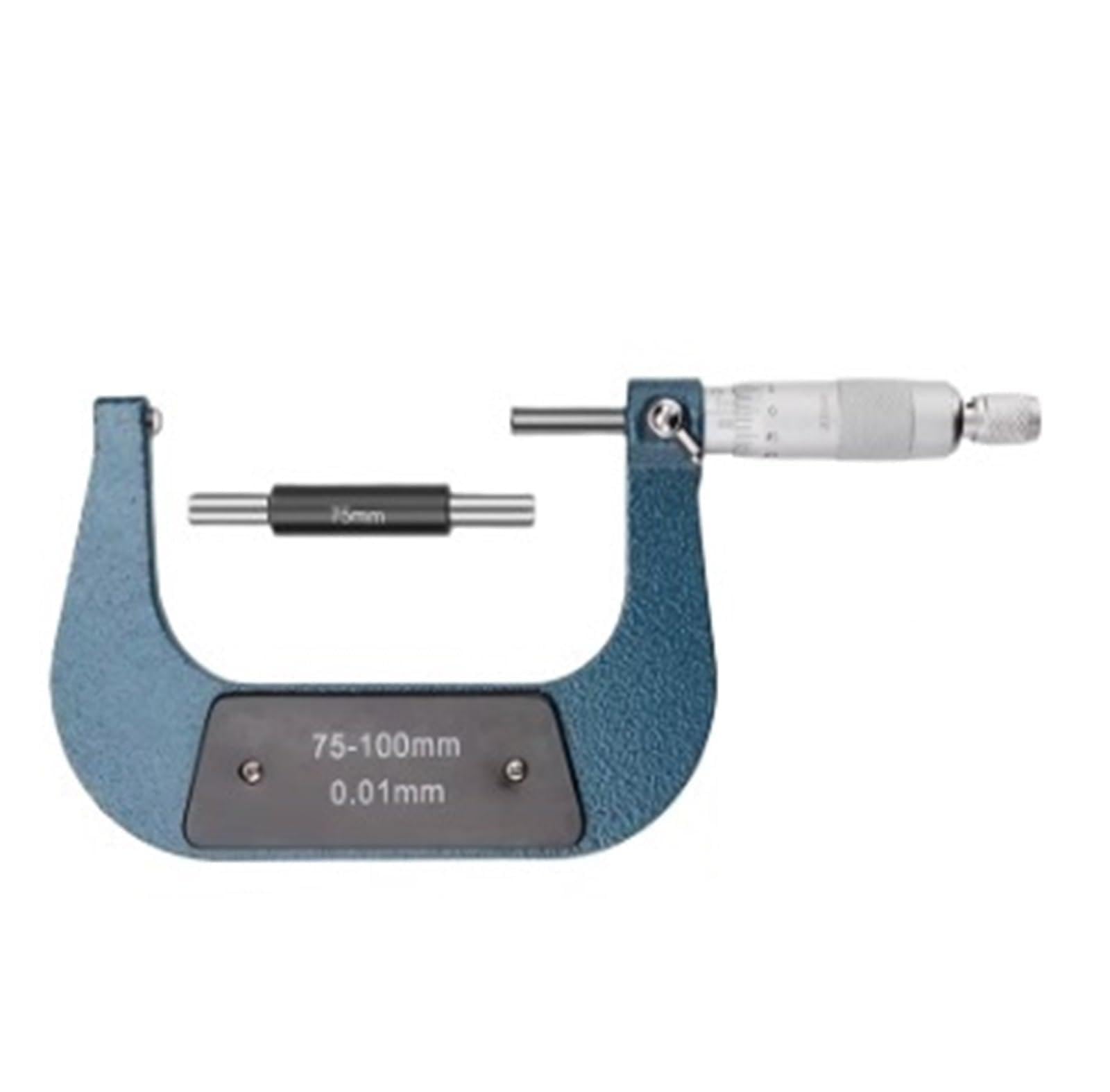 Micrómetro de Espesor de Pared de tubería de Calibre 266-104, 75-100 mm, Cabezal esférico, Cabezal Redondo, Tarjeta de centímetro, Instrumentos de medición de micrómetro de tubería