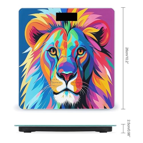 Báscula Digital Colorful Lion para Baño con Plataforma Amplia miniatura 2