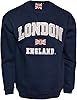 British Heritage Brands LE201NG Unisex London England Sweatshirt Navy Grey XS-2XL (M) #1