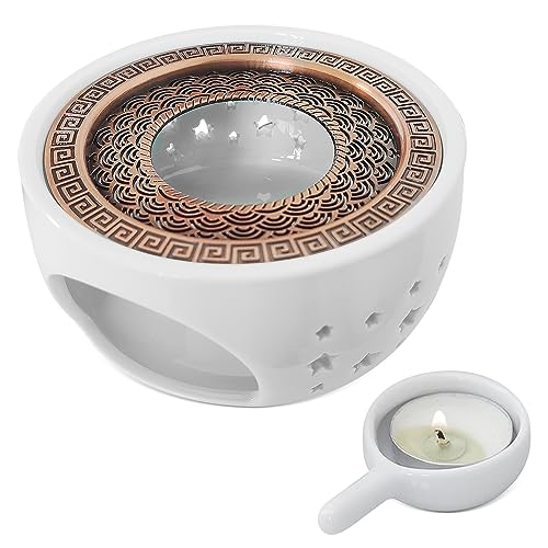 Bruciatore di incenso calderone da strega, in ceramica-4012