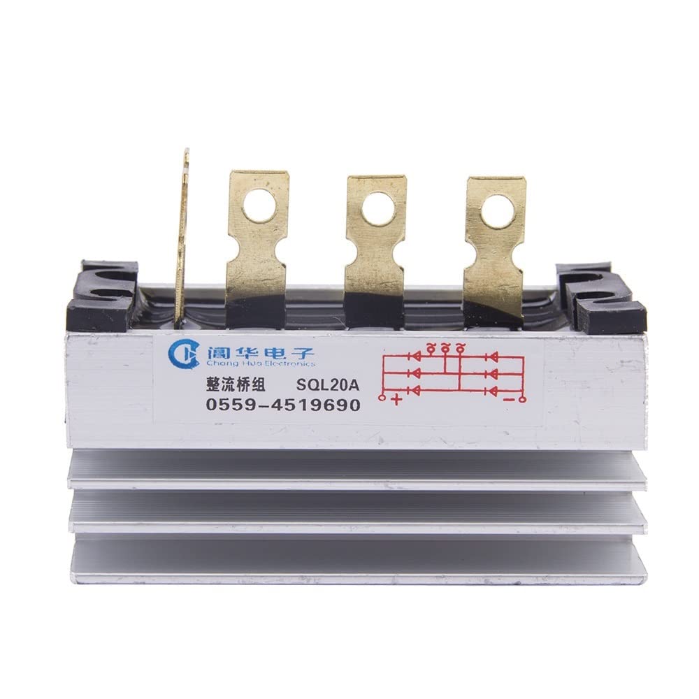 IZREEL ZPQ20A SQL20A Generatore Raddrizzatore Ad Alta Tensione Ad Alta Frequenza Diodo Raddrizzatore 20AMP ​​Modulo Diodo Raddrizzatore A Ponte (Color : 2pcs SQL20A 3 Phase)