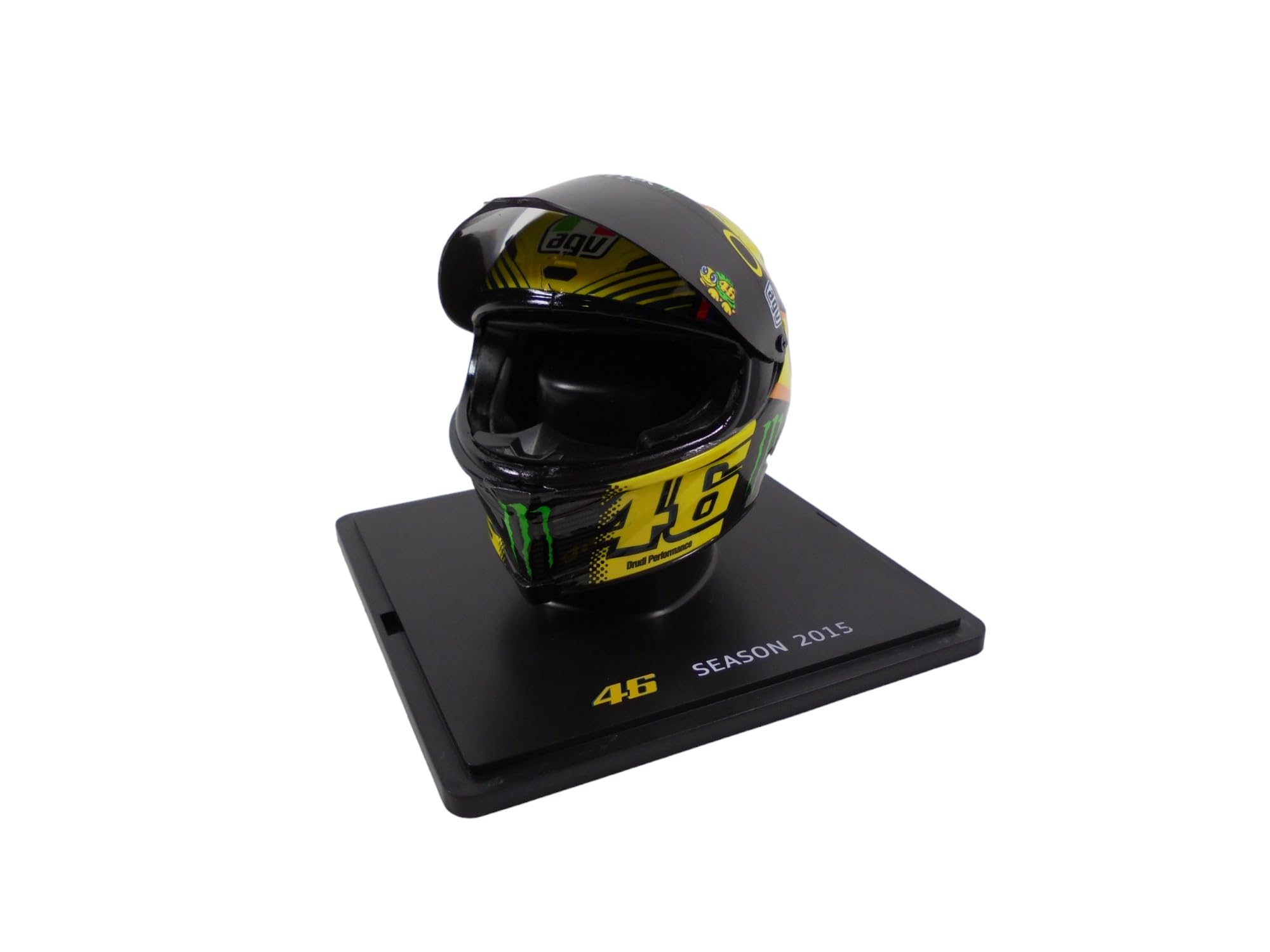 OPO 10 - Valentino Rossi Moto GP Saison 2015 Helm im Maßstab 1:5, kompatibel mit Yamaha YZR-M1 – CR002