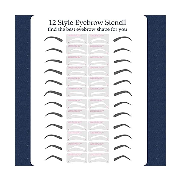 Eyebrow-Stencil-12-Eyebrow-Shaper-Kit-Reusable-Eyebrow-Template-3-Minutes-Makeup-for-Beginners-and-Professionals-Pack-of-12 Eyebrow Stencils, 12 Eyebrow Shaper Kit, Reusable Eyebrow Template, 3 Minutes Makeup, for Beginners and Professionals…