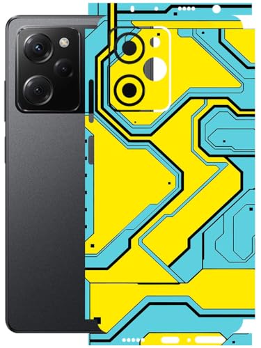 Image of AtOdds - Full Body Back Screen Guard Protector Film - Lamination Wrap Skin Sticker Compatible with Poco X5 PRO (5G) | Scratchproof Matte Finish (YellowLane)
