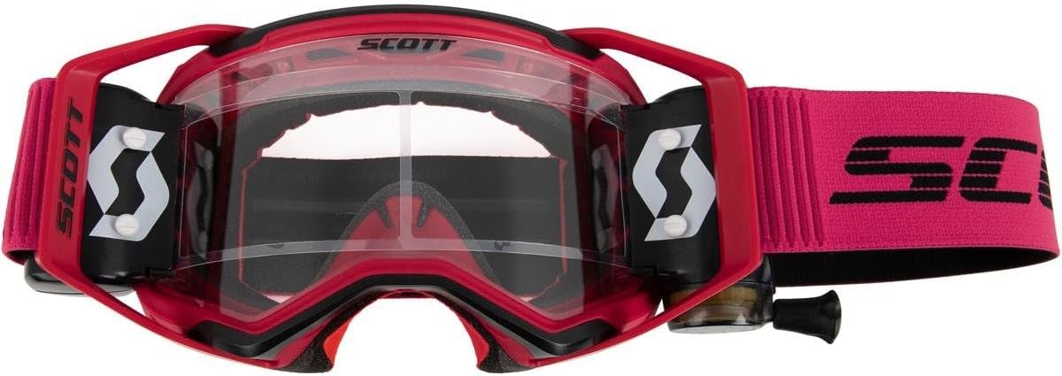 SCOTT Prospect 2.0 WFS MX Offroad Goggles w/Roll-Off System Red/Black w/Clear Lens