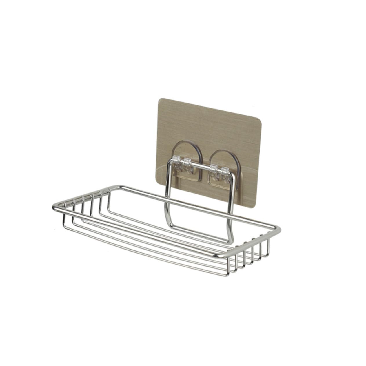 SHOWERORO Brushed Nickel Soap Holder Wall Mounted Soap Rack Stainless Steel Dish Sponge Holder for Shower