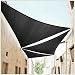 ColourTree 12' x 12' x 12' Black Sun Shade Sail Triangle Canopy Awning UV Resistant Heavy Duty Commercial Grade, We Make Custom Size