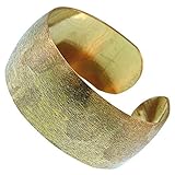  Chic-Net Latón tribal de oro del manguito sombra amplia curva 25 mm níquel latón antiguo ajustable libre