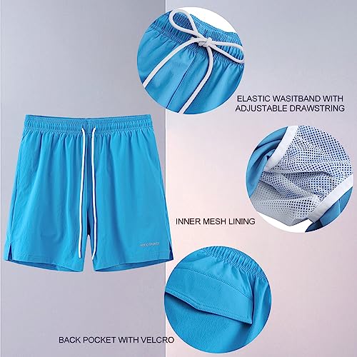 Image of HODOSPORTS Mens Swim Trunks 7 inch Quick-Dry Swim Shorts with Mesh Lining and Pockets