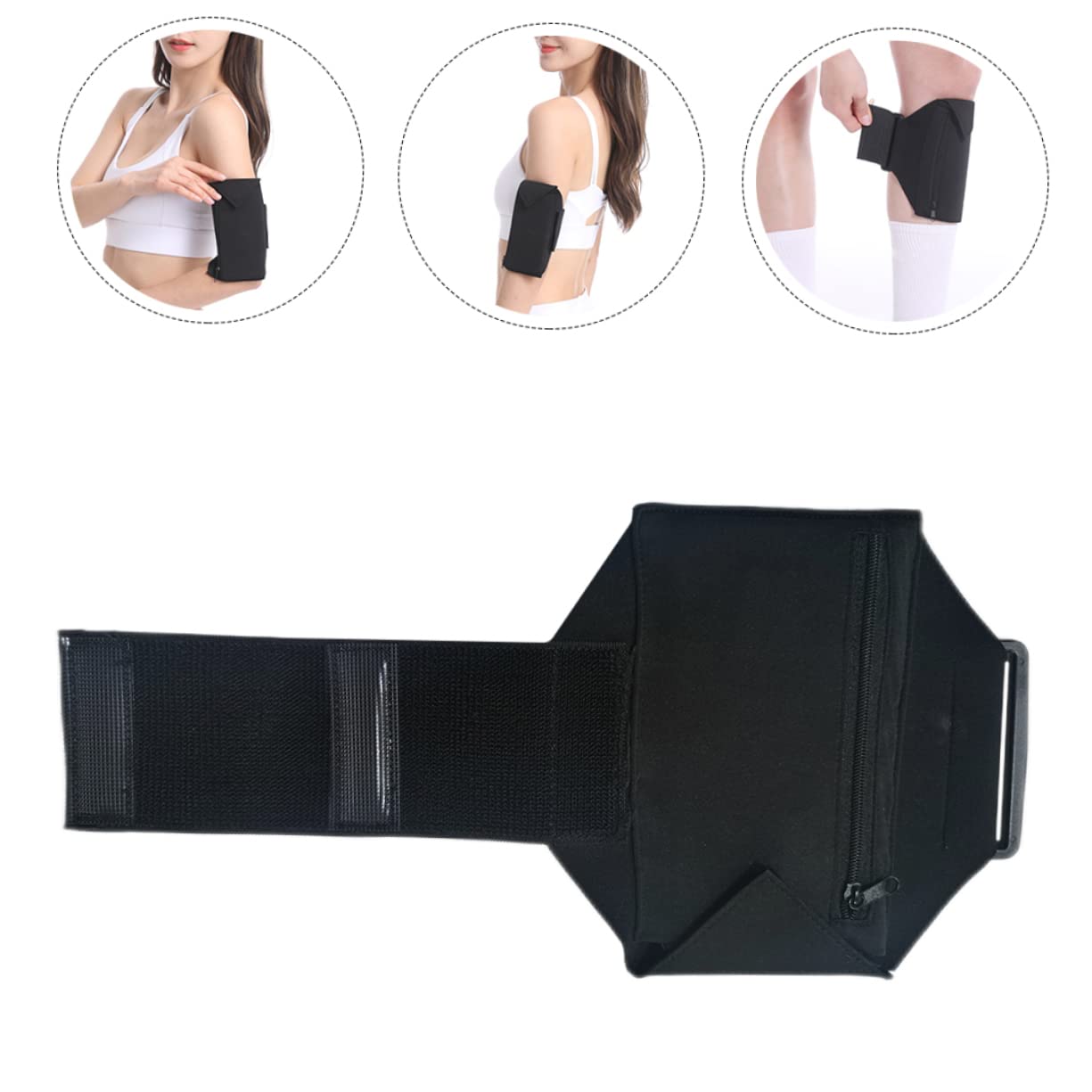 VILLCASE 4 Pezzi Marsupio per Telefono Braccio e Polpaccio per e Fitness Design e Confortevole per e Accessori per Attività Outdoor e