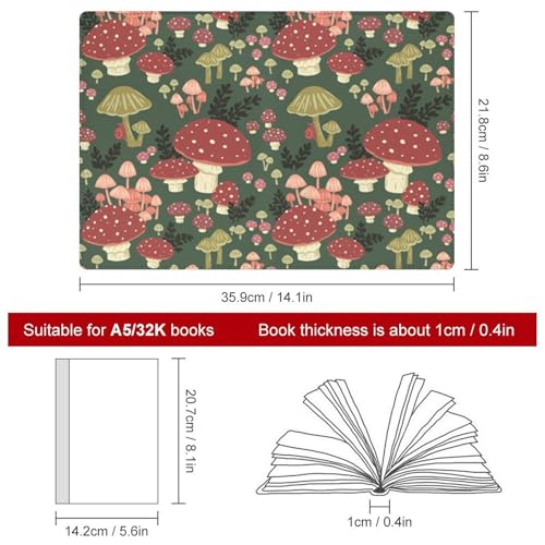 Couverture rechargeable A5 Bright Mushrooms contre l'usure des carnets de notes - 2