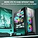 GIM Micro ATX PC Case, Gaming Computer Case with Opening Tempered Glass Panel, 2 Magnet Dust Filters, USB 3.0 I/O Port, Gaming PC Case Without Fans