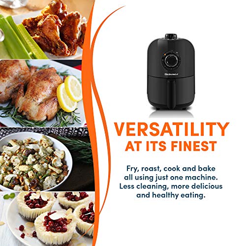Elite Gourmet EAF1121 Personal 1.1 Qt. Compact Space Saving Electric Hot Air Fryer Oil-Less Healthy Cooker thumb #3