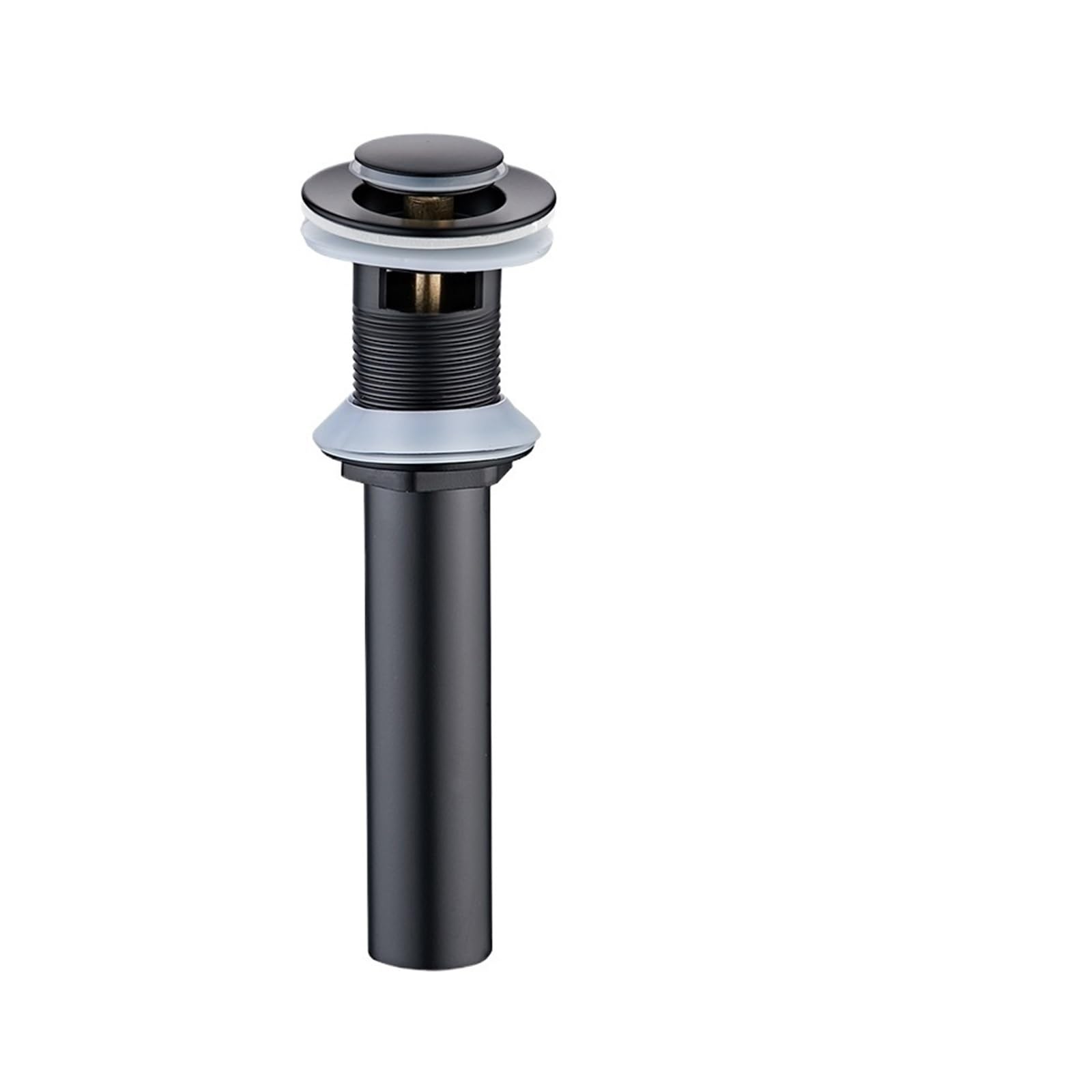 Pop Up Clack, Matte Black Pop Up Sink Plug Replacement Dual Style Clic-clac Bathroom Basin Vanity Drain(With Overflow C)