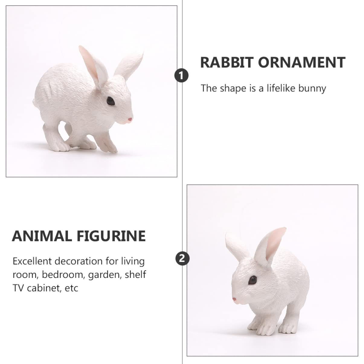 Toyvian 2 Pezzi Piccoli Animali Figure Pvc Figurina Realistica Scultura Figurina Per Arredamento Casa