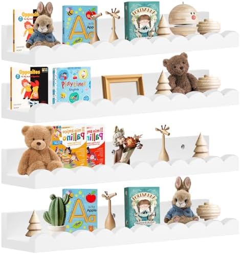 Hlquji KFHDMCV Nursery Book Shelves 2 Set Floating Shelves For Wall