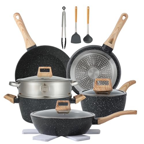 16PCS Pots and Pans Set Non Stick Cookware Set Nonstick with Cooking Set