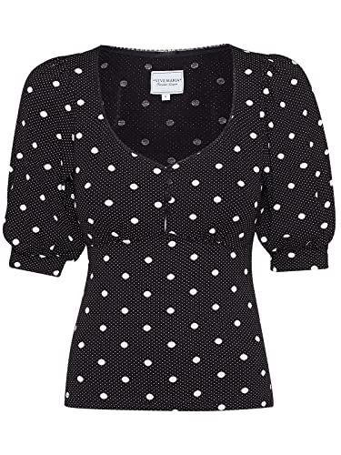 Vive Maria Mia Maria Damen Schlupfbluse schwarz allover, Farben:schwarz...