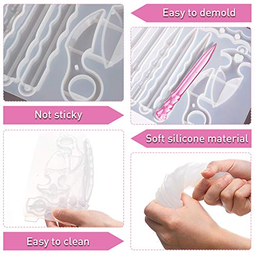 Self Defense Keychain Resin Mold - Silicone Epoxy Resin Casting Mold, DIY Your Self-Defense Weapon Keychain - Thumbnail 3
