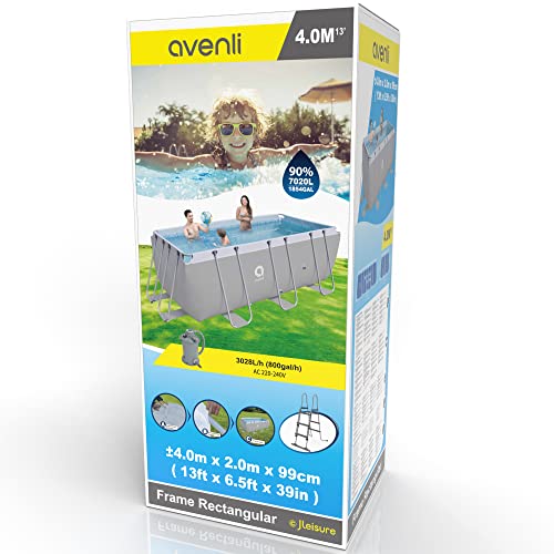 Avenli Pool 400 x 200 x 99 cm Stahlrahmen Aufstellpool Komplettset mit Leiter Schläuchen und Sandfilter Framepool… – Bild 4
