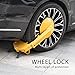 SPECSTAR Wheel Lock Adjustable Car Boot Anti-Theft Lock Clamp Yellow, Two Keys