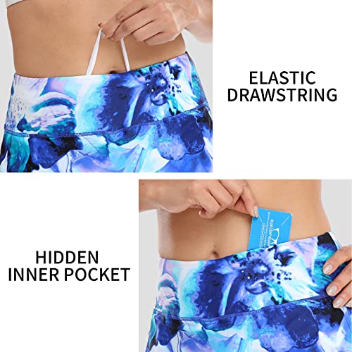 Image of M MOTEEPI Modest Knee Length Skorts Skirts for Women Tennis Athletic Golf Skort with Pockets UV Protection High Waist