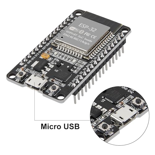 Image of AITRIP ESP-WROOM-32 ESP32 ESP-32S Development Board 2.4GHz Dual-Mode WiFi Bluetooth Dual Cores Microcontroller Processor Integrated with Antenna RF AMP Filter AP STA Compatible with Arduino IDE (1 PCS).