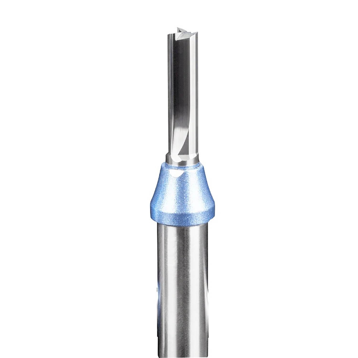 Broca enrutadora recta TCT de 3 cuchillas con vástago de 12,7 mm for madera, herramienta CNC de carburo sólido, fresa for carpintería, corte con ranuras for madera dura MDF(12.7x10x20)