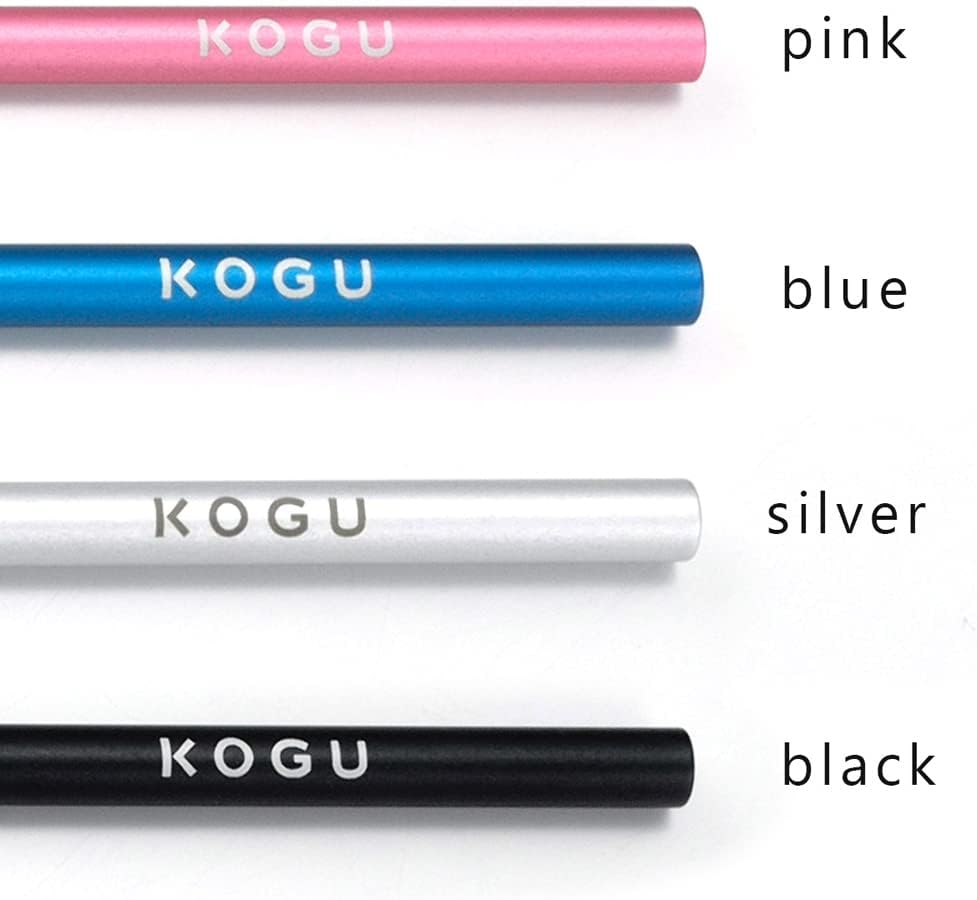 KOGU Shimomura Kihan 43942 Straw, Aluminum, 0.3 inches (7 mm), Made in Japan, Muddler, Reusable, Washable, Brush Included, Eco-Friendly, Cold Drink, Silver image 5
