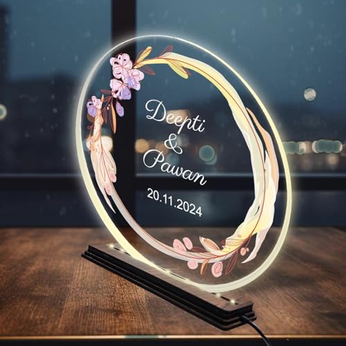 Image of Brown Cloud Personalized Acrylic LED Night Lamp Customized Gift for Men Women Husband Wife Girlfriend Boyfriend Birthday Marriage Anniversary Festivals Decoration(LED USB NL AO 001)(D1)