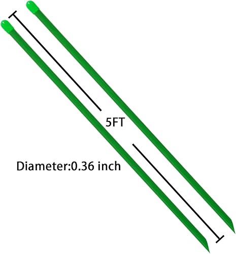 Miniatura 2 de Estacas de jardín de fibra de vidrio de 5 pies, estacas de tomate, estacas para plantas (paquete de 30), satisface las necesidades de crecimiento de