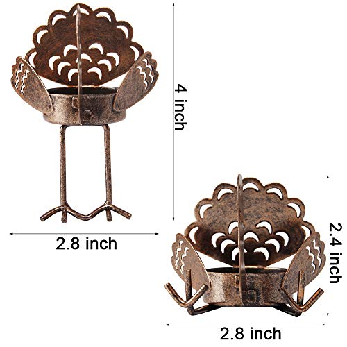 Sand Mine 6 Pack Metal Turkey Tea Light Candle Holders, Thanksgiving Candle Holder, Turkey Candle Holder, Metal Candle Holder, Thanksgiving Home Table Decoration (Copper) #TOP1