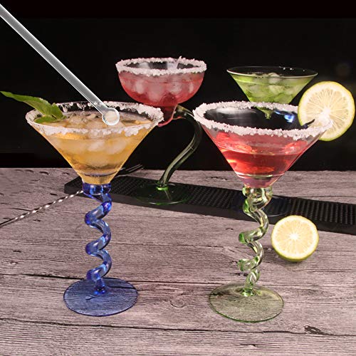 DXLing 10 Pieces Cocktail Stirrers Acrylic Cocktail Stirrers Swizzle Sticks with Various Wine Glass Patterns Bartender… - Afbeelding 7