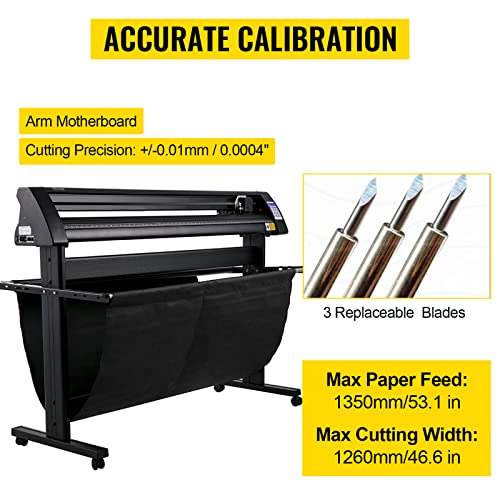 VEVOR Vinyl Snijplotter, 1350 mm Snijplotter Machine, LED Vinyl Cutter Plotter, Semi-automatisch Ingebouwd Optisch Oog… - Image 5
