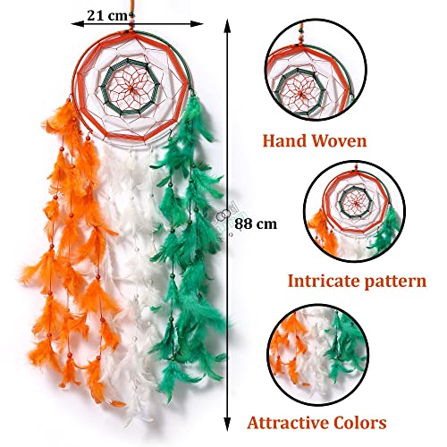 Image of Dream Catchers with Light Home Decor, Feather Wall Hangings for Kids Room, Bedroom, Livingroom, Balcony, Cafe Decorations, Gift Items, Multicolor 4