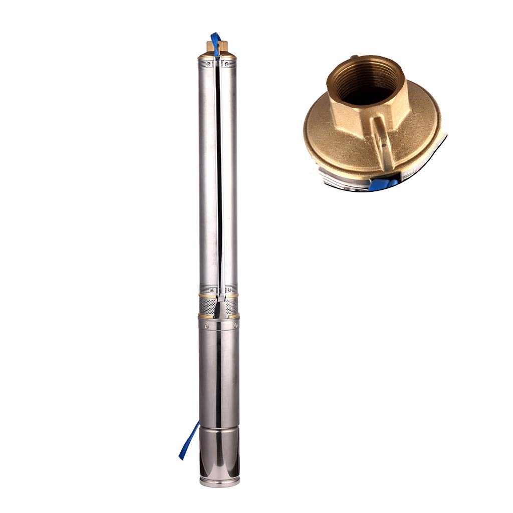 Bomba de Pozo Profundo Bomba de Agua Sumergible de 2 "de Calibre 4"de Diametro Bombas de Agua de Acero Inoxidable 220V-240V / 50Hz 0.75hp Bomba de Potencia