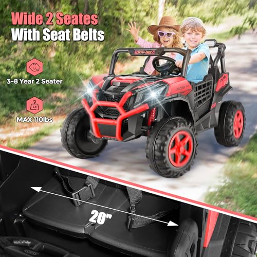 image for Hikole 24V Ride on Car Truck with Remote Control, 4WD/2WD Switchable 2