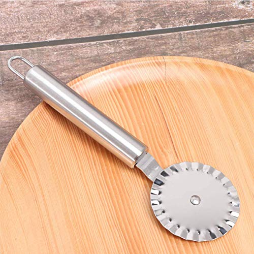 Pastry Ravioli Wheel Cutter, Stainless Steel Single/Double Roller Pizza Slicer Wheel Cutters, Pastry Pasta Pie Crusts Cookies Crimper Cutter Dough Pizza Ravioli Wheel Tools Wavy Edge Blade - Thumbnail 7